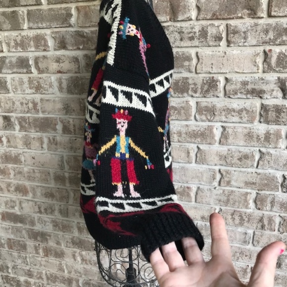 PRICE FIRM Lord & Taylor Cardigan Sweater Folkart  Alpaca VTG PRICE FIRM - Picture 3 of 8